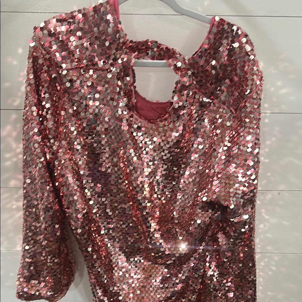 Pink Sequin Women's Dress